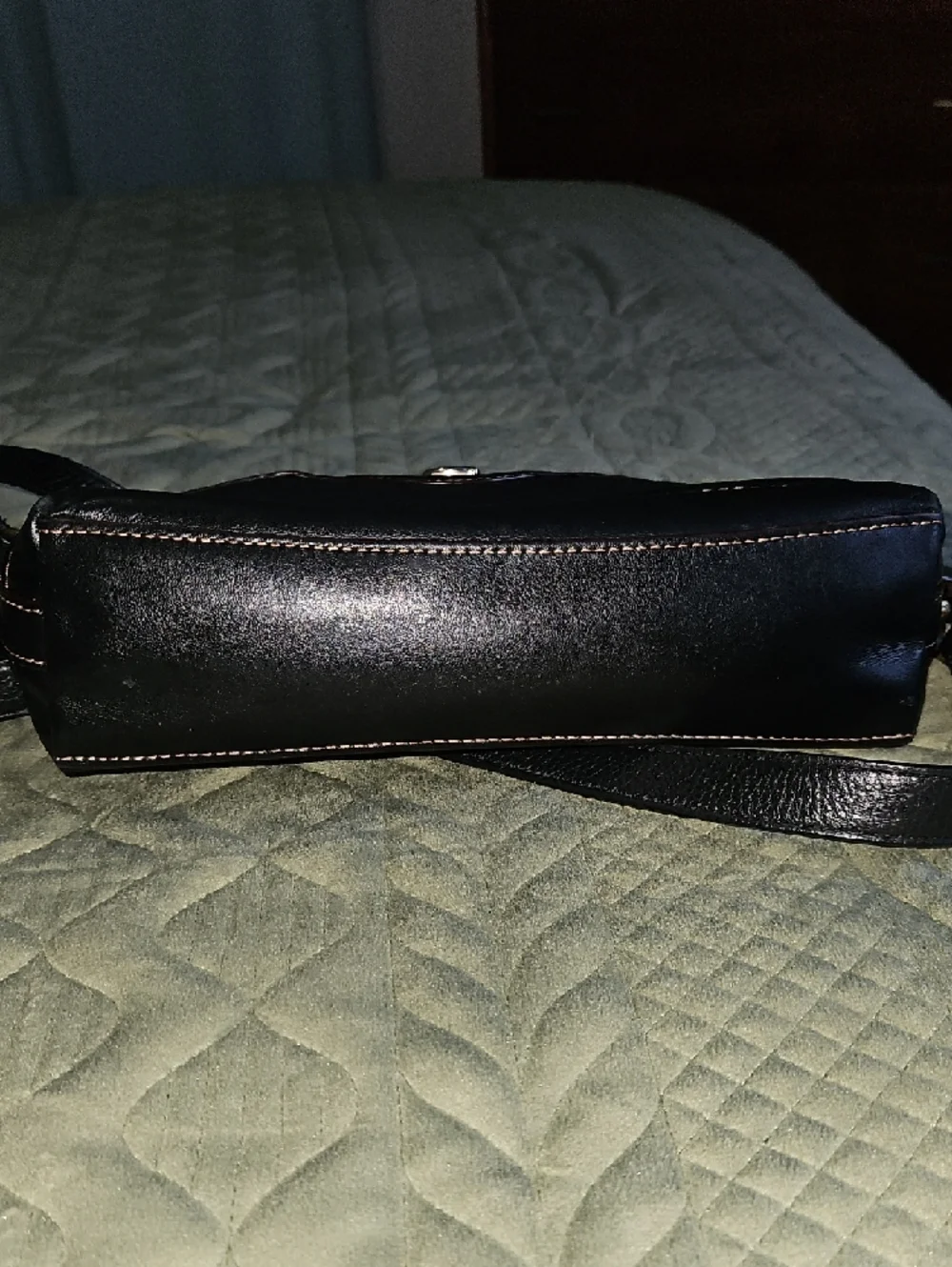 Coach Black Pebbled Leather Crossbody with Gold Hardware - Picture 7 of 7